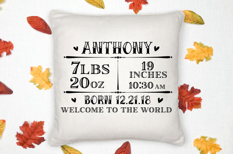 Anthony 7 lbs 20 oz 19 inches 10 30 am SVG Design SVG Regulrcrative 