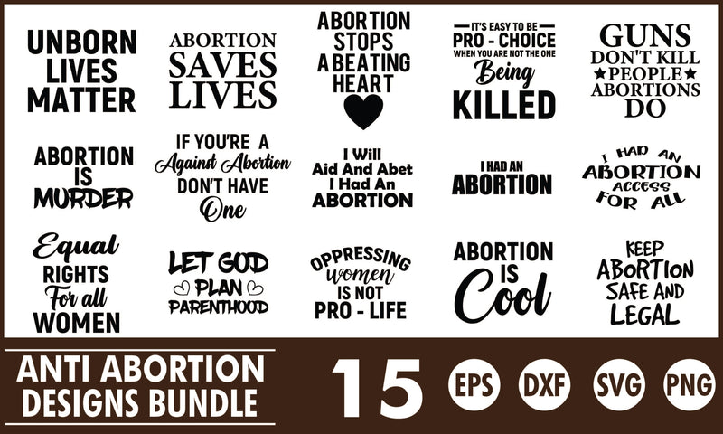 Anti Abortion SVG Designs Bundle SVG PatternFeed8 