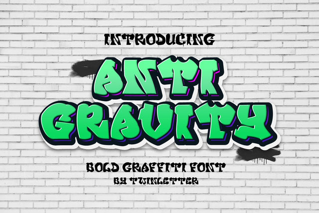 Anti Gravity Font twinletter 