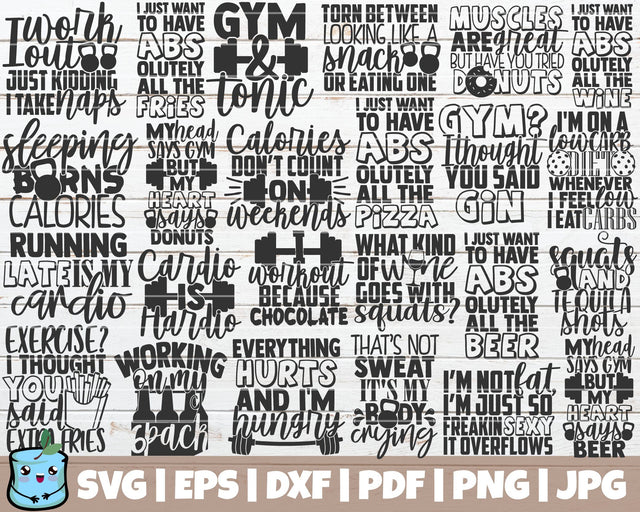 Anti Gym SVG Bundle SVG MintyMarshmallows 