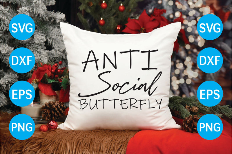 Anti- Social Butterfly SVG CraftlabSvg29 