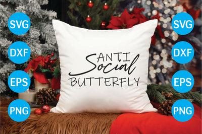 Anti Social Butterfly SVG CraftlabSvg29 