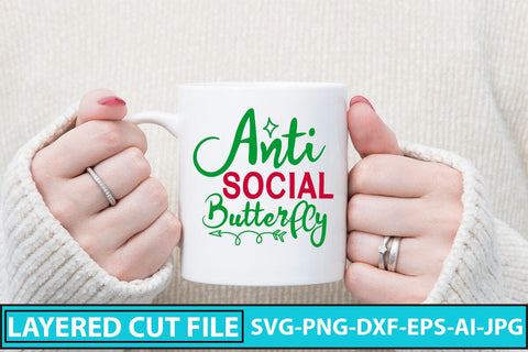 Anti-social Butterfly SVG Cut File SVG Syaman 