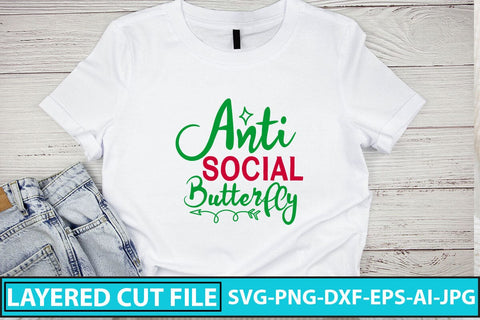 Anti-social Butterfly SVG Cut File SVG Syaman 