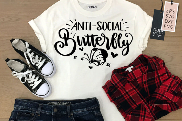 Anti Social Butterfly SVG dapiyupi store 