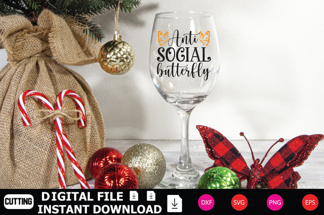 Anti- Social Butterfly SVG Shahin alam 