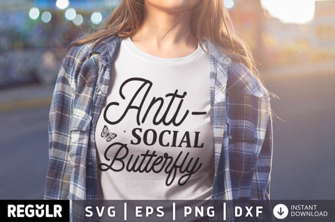 Anti-social butterfly SVG SVG Regulrcrative 