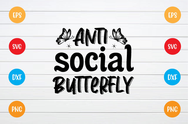 anti social butterfly svg SVG sk.swapon Roy 