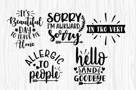 Anti-social SVG Bundle, Introvert SVG bundle, sarcastic quote SVG, Antisocial Quotes SVG Bundle, Introvert svg, Sarcastic Sayings svg SVG Svgcraft 