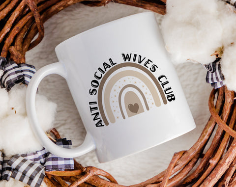 Anti Social Wives Club SVG Bundle, 4 Designs, Funny Wife SVG Cut Files for Cricut, Silhouette, Wife Life SVG, Anti Social SVG SVG HappyDesignStudio 