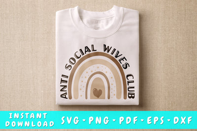 Anti Social Wives Club SVG SVG HappyDesignStudio 