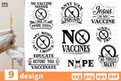 Anti Vaccine SVG Bundle SVG SvgOcean 
