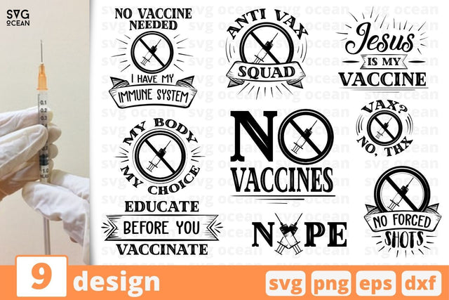 Anti Vaccine SVG Bundle SVG SvgOcean 