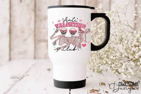 Anti Valentine Club Funny Skeletons PNG Sublimation Owlsome.Designs 