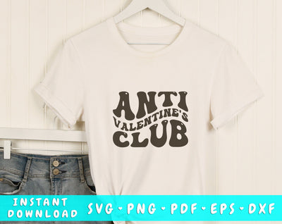 Anti valentine's club SVG, Anti Valentine's Day SVG, PNG SVG HappyDesignStudio 