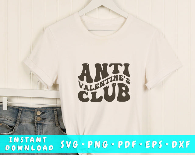 Anti valentine's club SVG, Anti Valentine's Day SVG, PNG SVG HappyDesignStudio 