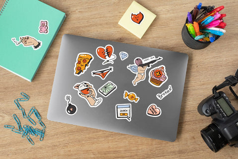 Anti Valentines Day Stickers Bundle 29 PNG & Sticker Sheet Sublimation OrangeBrushStudio 