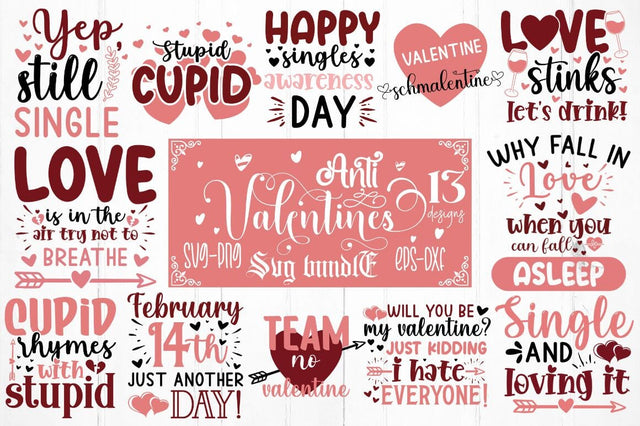 Anti Valentines Day SVG Bundle SVG DESIGNISTIC 