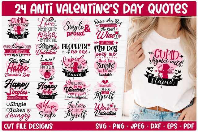 Anti Valentines Day SVG bundle | Valentine SVG Cut Files SVG TatiStudio 
