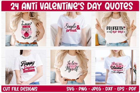 Anti Valentines Day SVG bundle | Valentine SVG Cut Files SVG TatiStudio 