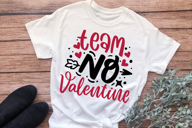 Anti Valentine's Day SVG, Team No Valentine SVG SVG dapiyupi store 