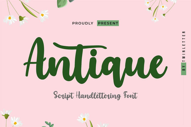 Antique Font twinletter 