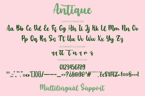 Antique Font twinletter 