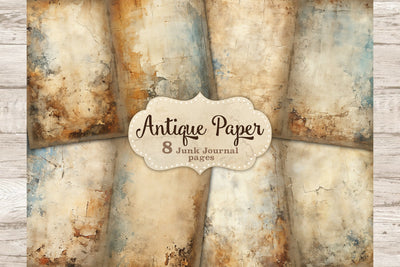 Antique Paper Junk Journal Pages | Vintage Journal Card SVG GlamArtZhanna 