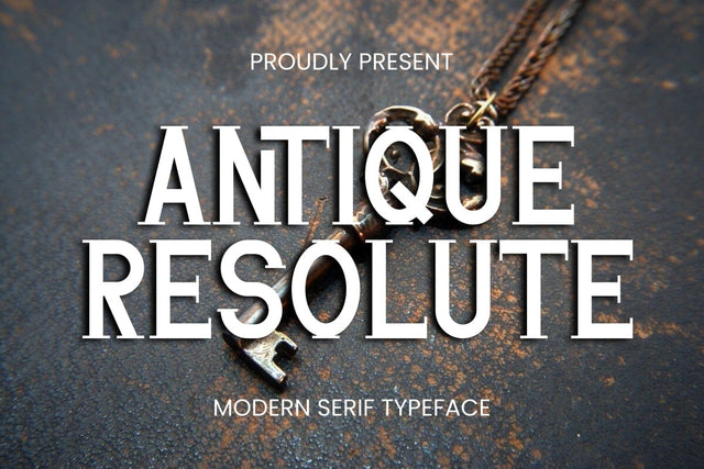 Antique Resolute - Modern Slab Serif Font. Font Masyafi Studio 
