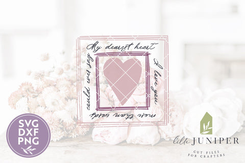 Antique Style Valentine SVG Files | Wood Sign SVG SVG LilleJuniper 