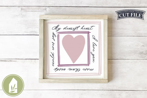 Antique Style Valentine SVG Files | Wood Sign SVG SVG LilleJuniper 