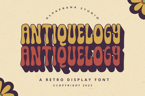 Antiquelogy - Retro Font Font Alpaprana Studio 