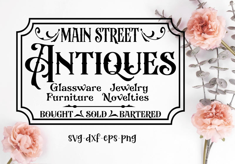Antiques sign SVG Calico Creations Svg 