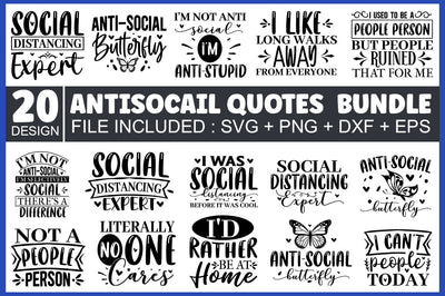 Antisocail SVG Bundle SVG Designangry 