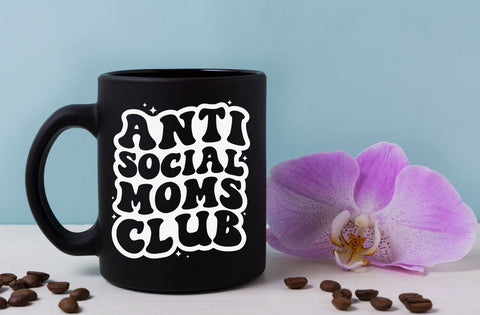 Antisocial Moms Club SVG, Antisocial Moms Club quotes, Cricut Vector, Halloween Spooky Moms, Who dislike being around other Moms, Funny Illustration Meme, SVG MD mominul islam 