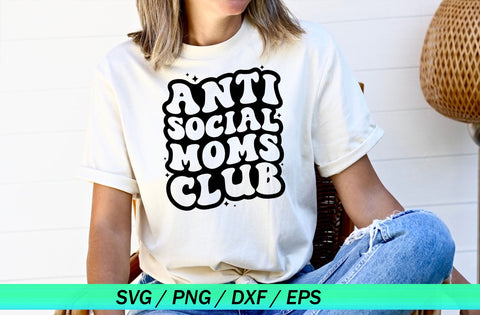 Antisocial Moms Club SVG, Antisocial Moms Club quotes, Cricut Vector, Halloween Spooky Moms, Who dislike being around other Moms, Funny Illustration Meme, SVG MD mominul islam 