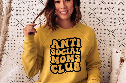 Antisocial Moms Club SVG, Antisocial Moms Club quotes, Cricut Vector, Halloween Spooky Moms, Who dislike being around other Moms, Funny Illustration Meme, SVG MD mominul islam 