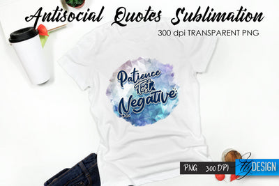 Antisocial Quotes Sublimation, Tshirt 53 Sublimation Fly Design 