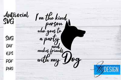 Antisocial SVG | Antisocial Quotes SVG | Sarcastic SVG Design SVG Fly Design 