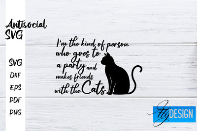 Antisocial SVG | Antisocial Quotes SVG | Sarcastic SVG Design SVG Fly Design 