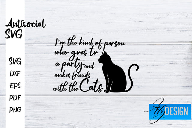 Antisocial SVG | Antisocial Quotes SVG | Sarcastic SVG Design SVG Fly Design 