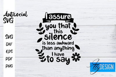 Antisocial SVG | Antisocial Quotes SVG | Sarcastic SVG Design SVG Fly Design 