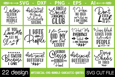 Antisocial-SVG-Bundle-Sarcastic-Quotes SVG Nbd161 