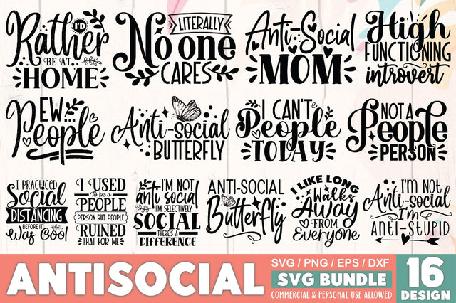 Antisocial SVG Bundle SVG Ariyan 
