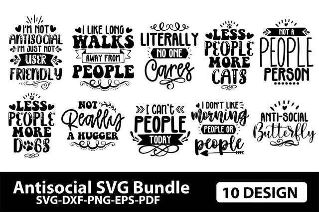 Antisocial SVG Bundle SVG shah alam 