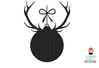 Antler Bauble SVG Sarah Hurley 