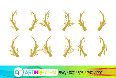 antler svg, deer svg, elk svg SVG Artinrhythm shop 