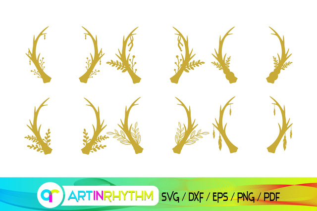 antler svg, deer svg, elk svg SVG Artinrhythm shop 