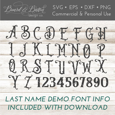 Antlers A-Z Monogram Last Name Est Date Sign Frame SVG SVG Board & Batten Design Co