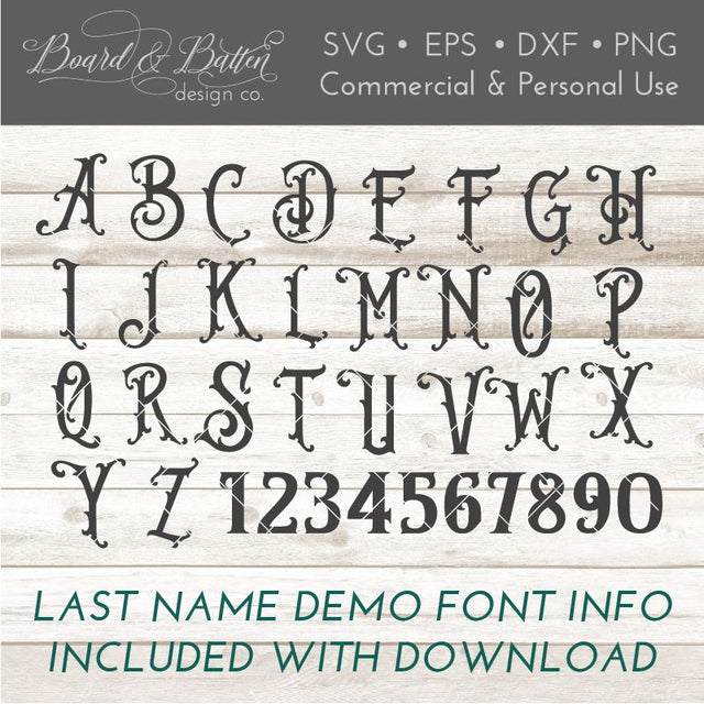 Antlers A-Z Monogram Last Name Est Date Sign Frame SVG SVG Board & Batten Design Co